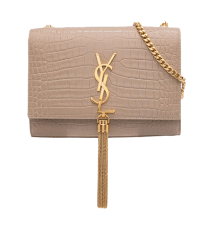 Saint Laurent small Kate croc-effect crossbody bag