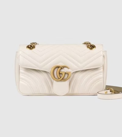 GG Marmont small shoulder bag White