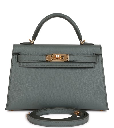 Hermès Kelly Sellier 20 Vert Amande Epsom Gold Hardware