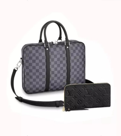 LOUIS VUITTON handbag business bag long wallet 2-piece set deals Ref: N41718 + M61864