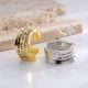 Eco-Friendly Copper with Real Gold Plating Adjustable Ring