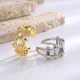 Eco-Friendly Copper Gold-Plated Fashionable Minimalist Adjustable Ring
