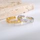 Luxury-Style Honeycomb Open Ring | Eco-Friendly Copper with Real Gold Plating