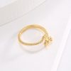 Eco-Friendly Copper with Real Gold Plating Dragon Design Adjustable Ring