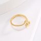Eco-Friendly Copper with Real Gold Plating Dragon Design Adjustable Ring
