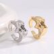 Eco-Friendly Copper Gold-Plated Light Luxury Open Ring